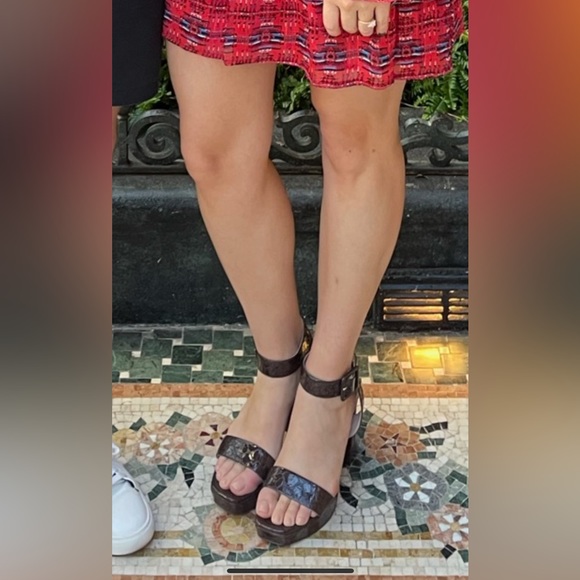 27 EDIT Naturalizer Jaselle Platform Heels - Crocodile - Picture 2 of 8